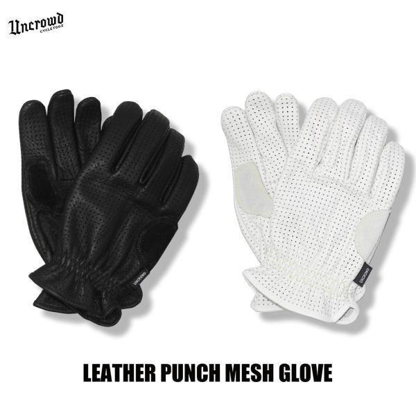 UNCROWD(ANEh) UC-112-022 LEATHER PUNCH MESH GLOVE 2F(ubNEzCg)