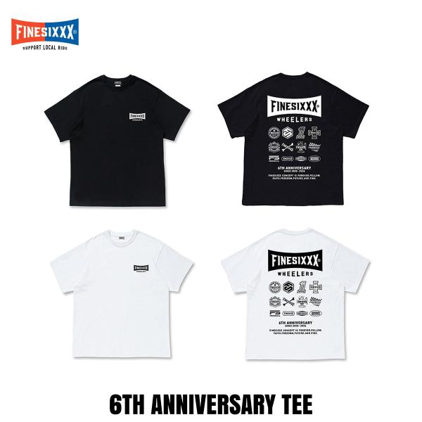 FINESIXXX(ファインシックス) 6TH ANNIVERSARY TEE 2色(BLACK/WHITE) ☆送料無料サービス中!!