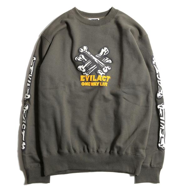 ☆セールプライス!!☆EVILACT(イーブルアクト) WC BONE SWEAT SHIRTS