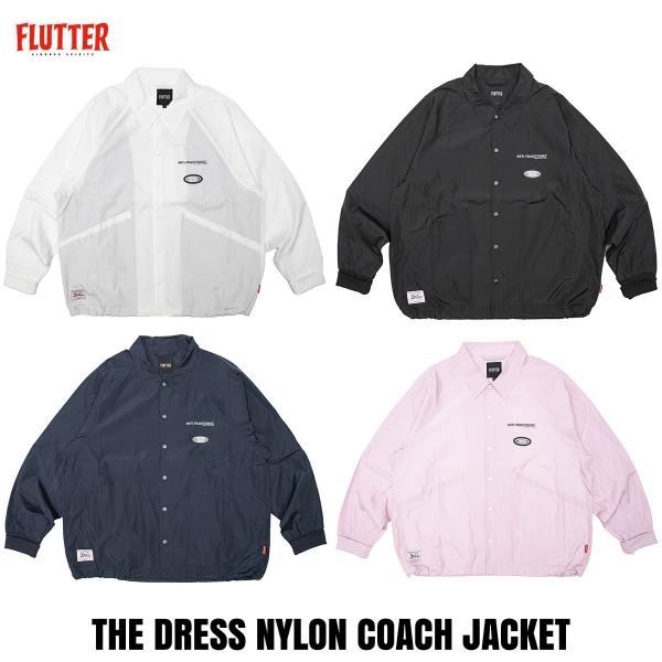 FLUTTER フラッター　コーチジャケット Lバイカー BLUCO FLUTTER(フラッター) The Dress Nylon Coach Jacket 4色(WHITE