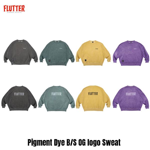 BLUCO（ブルコ） FLUTTER(フラッター) Pigment Dye B/S OG logo Sweat