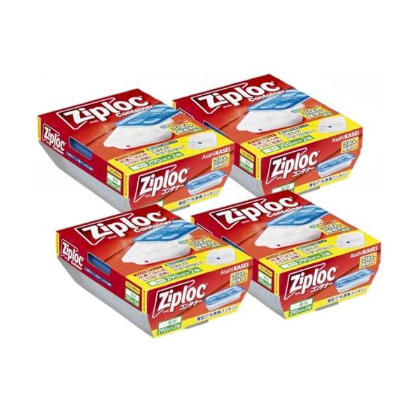Ziploc まとめ買いジップロック コンテナー ごはん保存容器 薄型( 2個入)×4個