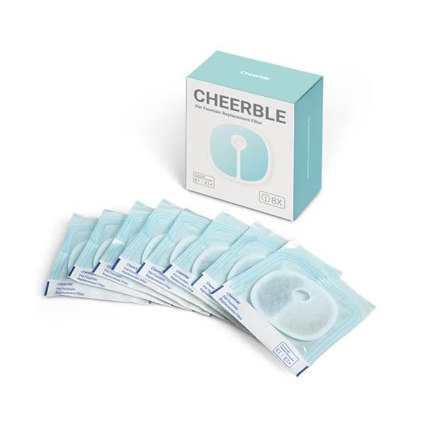 Cheerble E1+ D1 Pro専用 猫用給水器用フィルター 猫水フィルター 交換用(8枚) | E1 Lite非対応