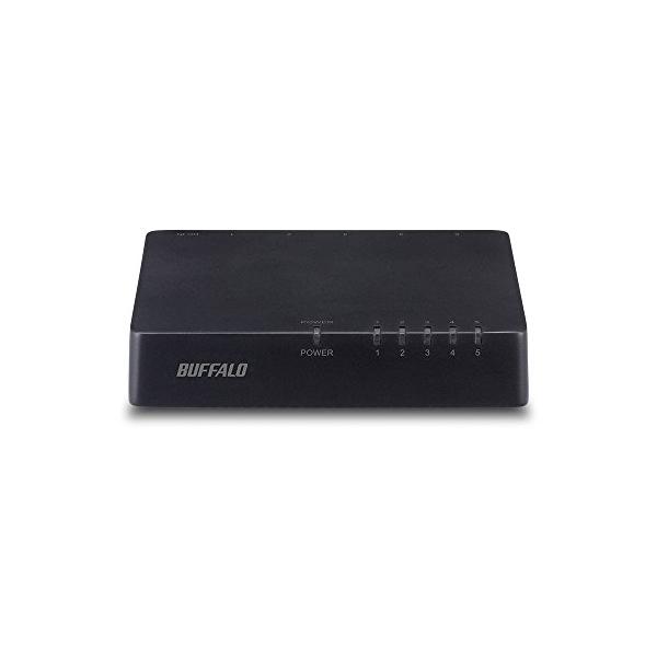 BUFFALO バッファロー 10/100Mbps対応 プラスチック筺体 AC電源 5ポート ブラック スイッチングハブ
