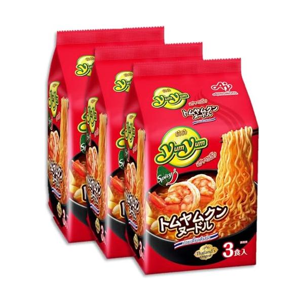 Ajinomoto 味の素 Yum Yum トムヤムクンヌードル 3食入×3袋セット