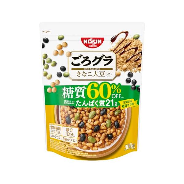 日清シスコ ごろグラ 糖質60%オフ きなこ大豆 300g×8袋