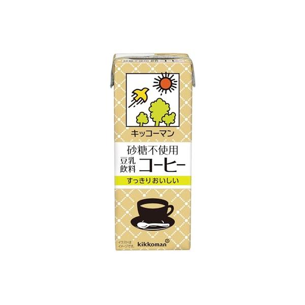 キッコーマン 砂糖不使用 豆乳飲料 コーヒー 200ml×18本