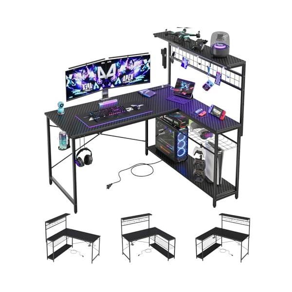 Bestier ゲーミングデスク パソコンデスク L字 幅130cm