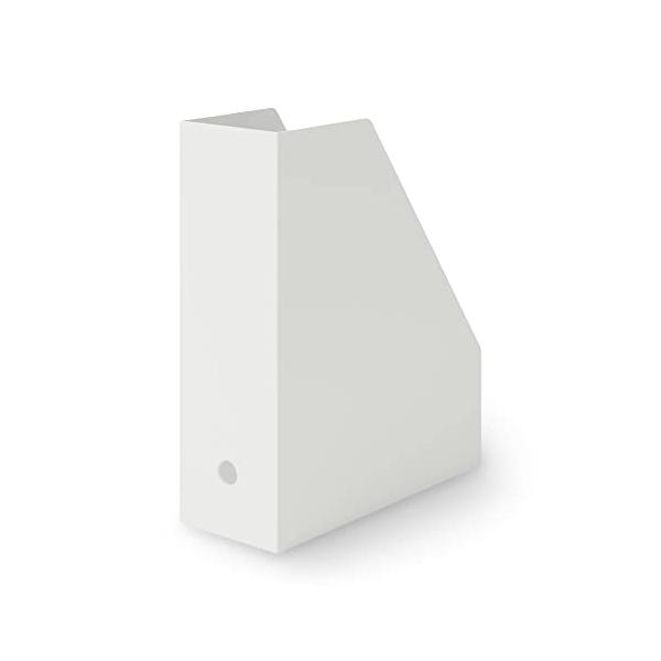 他サイト： 無印良品 再生ポリプロピレン入りスタンドファイルボックス・ホワイトグレー 約幅10×奥行27.6×高さ31.8cm 83904340の商品画像