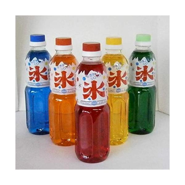 サンク かき氷用シロップ 500ml イチゴ メロン ブルーハワイ マンゴー レモン 各１本づつ計５本セット