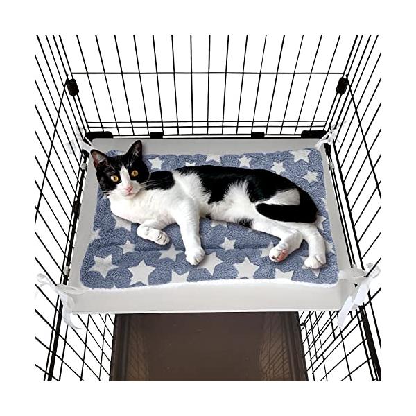 他サイト： POOKIE ペット マット ケージ用 猫 ベッド 落ちない 四隅紐付き ボア あったか 柔らかい リバーシブル 洗える モフモフ ふわふわ キの商品画像