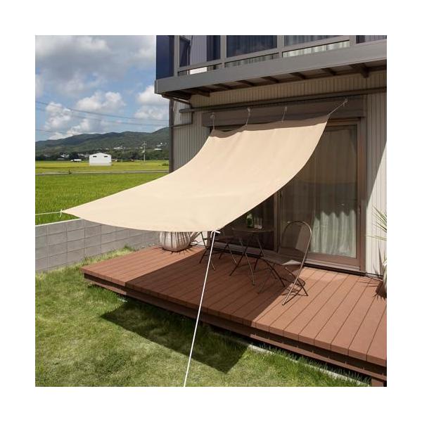 タカショー 日よけ クールシェード ベージュ 2×3m ポリエチレン CSP 形状記憶加工 2年 シェード サンシェード