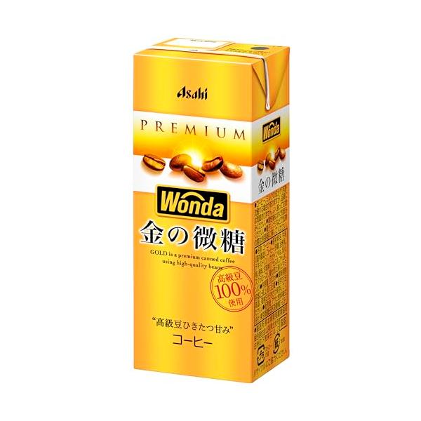 他サイト： アサヒ飲料 液体 ワンダ 金の微糖 (LL) 紙パック スリム 200ml×24本  コーヒーの商品画像