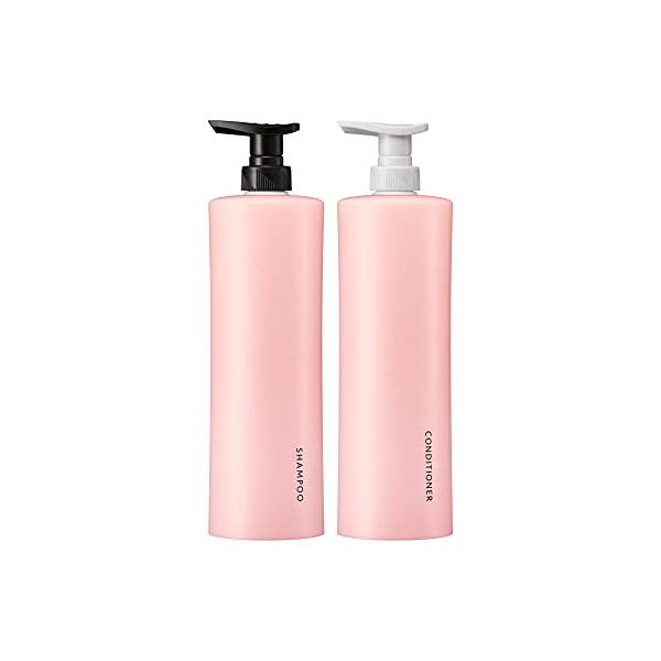 スマートホルダー セット 〔 シャンプー & コンディショナー 〕 ピンク (デザイン No.141) 花王のシャンプー/コンディショナーつめか