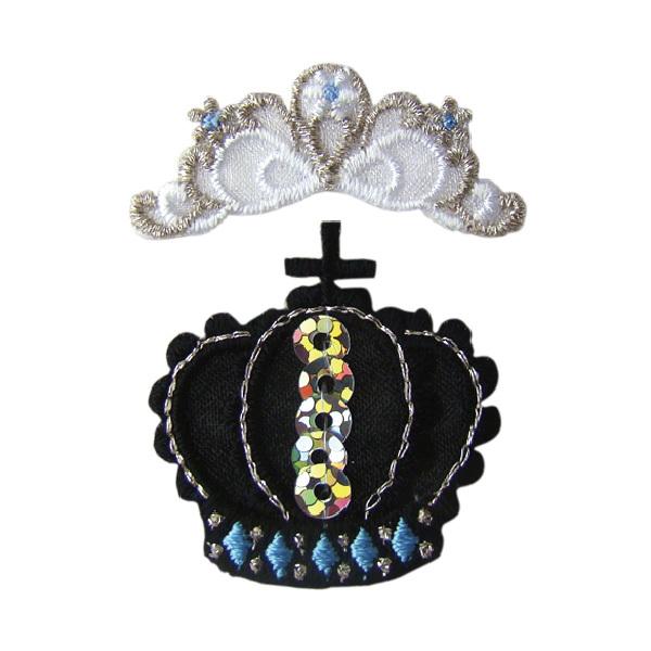 ティアラ 王冠 ワッペン２個付き オトナかわいいシリーズ シールアイロン両用タイプ Org451 Ps Fan Yahoo 店 通販 Yahoo ショッピング