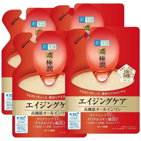 配送料無料 肌研 極潤ハリパーフェクトゲルつめかえ用 80g ×4個セット(990)