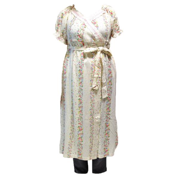 優雅なイメージでルームウェアにもおすすめ！気分の上がる姫系のエレガントなデザインです。授乳しやすいガウン風トップス・おなかまわりゆったりパンツの２点セットです。長めの丈が冷え予防に最適。綿100％素材で、赤ちゃんの肌にあたっても安心。パンツ...