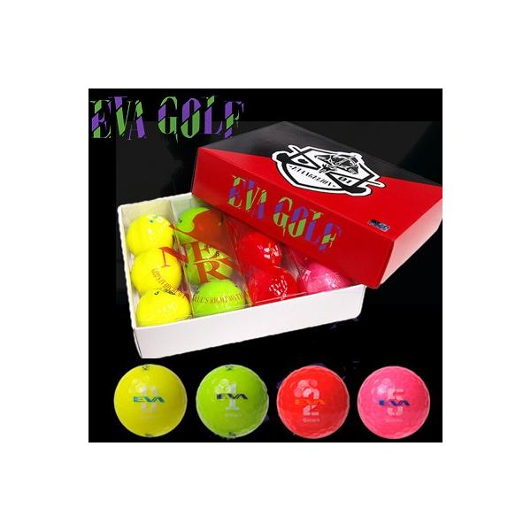 エヴァンゲリオン⭐︎⭐︎KIRA⭐︎新品⭐︎ゴルフボール⭐︎EVA GOLF kasco ※箱汚れあり※ エヴァンゲリオン ゴルフ カラーボール