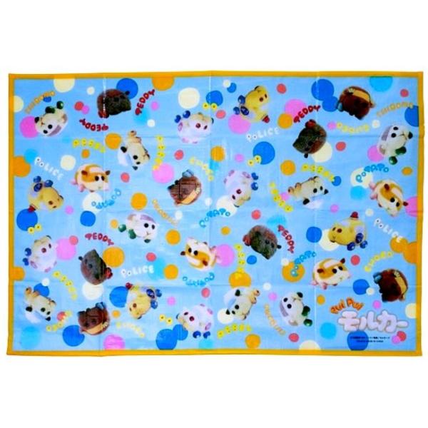 ◇ キャラクター レジャーシート PUIPUI モルカー（ ブルー系 ) （ メーカー表記 ミニサイズ 1人用 ) （ サイズ-約60×90cm ) reja-asa-048024-22-005サイズがありますのでよくお確かめください。（ ...