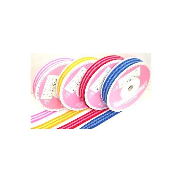 手芸カラーテープ （ ストライプ ）ひも（ 厚さ約２mm・アクリル100