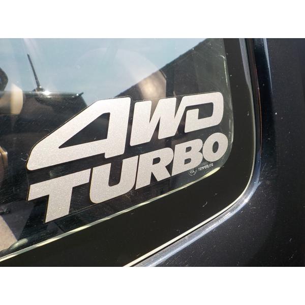 ジムニーなどに　スズキ純正ステッカー「4WD TURBO」 エブリィ純正
