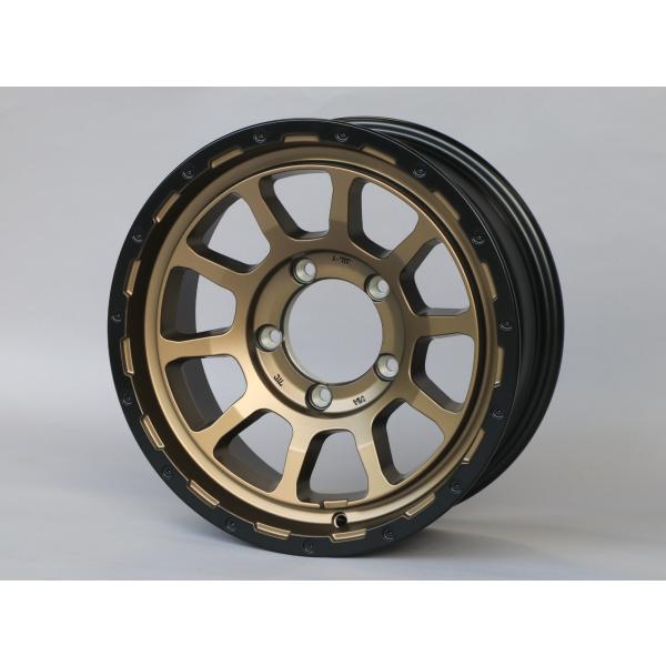 ノマド/シエラ適合アルミホイール PISTONオリジナル「マットブロンズ×リムバレルブラック」カラー MID M10 PERSHING 6J×16 -5 139.7-5H 5本セット JC74W/JB74W