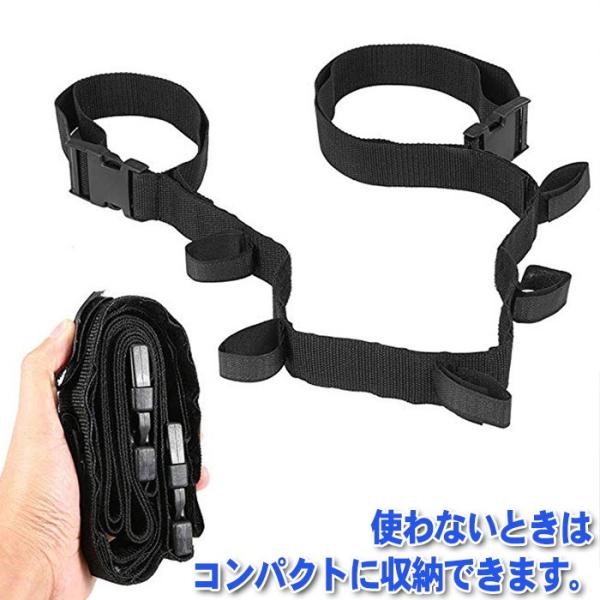 �ԍڃ��b�h�z���_�[ �x���g�� 2�{�Z�b�g �V�� �ԗp���b�h�L�����[ 5�{���[ �ނ�� �ԓ��Œ� �A�V�X�g�O���b�v�Ή� �ȒP��t �R���p�N�g���[���� ���i�摜4