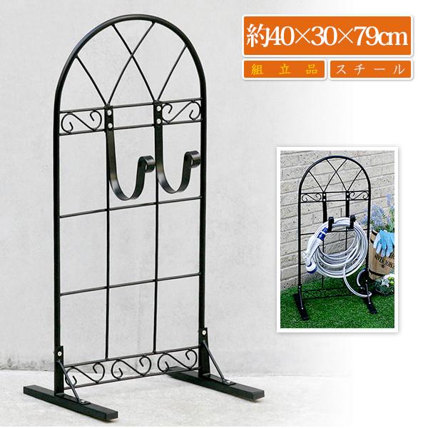 ガーデン ホースハンガー 自立 ホーススタンド おしゃれ 散水 ホース ラック アイアン クラシック ホース掛け ホース収納 フック ホースホルダー