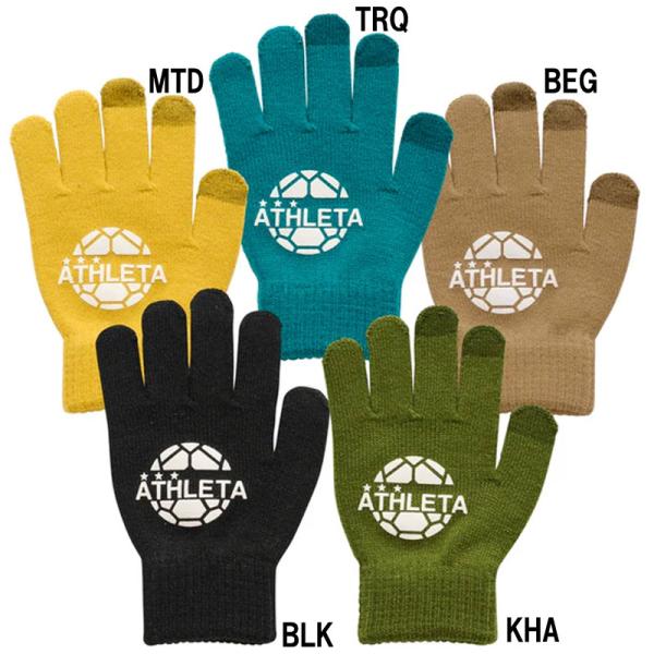ATHLETA Jr フィールドニットグローブ 毎年人気のスマートフォン対応フィールドニットグローブ毎年人気のニットグローブが登場！親指・人差し指・中指はタッチパネル対応のスマートフォン仕様。プレゼントや記念品にもぴったりのアイテムです■M...