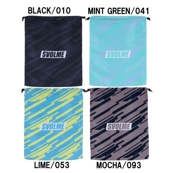 svolme インプルーブシューズ袋 SVOLME定番のシューズ袋。私たちの心の中にある「向上心」をパターンとして落とし込んだデザイン。消臭機能がついた縫製糸を使用しているので、不快なにおいが袋に残りません。■素材：ポリエステル100%■サ...