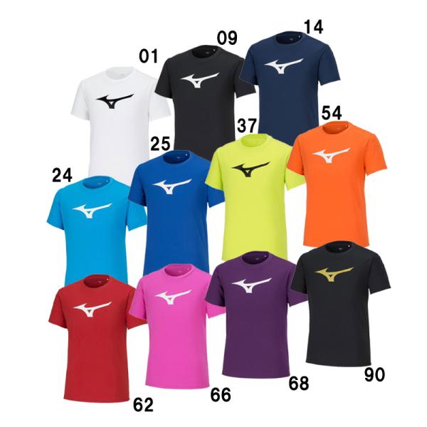 MIZUNO Tシャツ（ビッグRBロゴ）ユニセックスBIGランバードマークが印象的なベーシックウエアです。■素材：ポリエステル100％■サイズ：XS、S、M、L、XL、2XL■カラー:01：ホワイト09：ブラック14：ドレスネイビー24：デ...