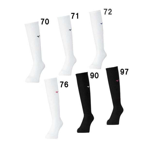 MIZUNO 消臭ソックス(ロング)(ユニセックス)  消臭機能素材を使用したロング丈ソックス。■素材:綿、ポリエステル、その他■サイズ:21〜23cm、23〜25cm■カラー:70：ホワイト×ブラック71：ホワイト×ドレスネイビー72：ホ...