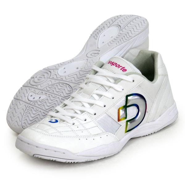 デスポルチ Desporte  リオ LL ID  フットサルシューズ インドア用  24FW (DS2134PW×M-SIL) pitsports-plus_ds2134-pwmsil