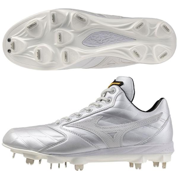 MIZUNO ミズノプロ スピードレボプロ2球速が速くなるMPスパイク。すべてのピッチャーへ向けたスピードレボ待望の第2弾。■サイズ：25.0〜30.0■カラー：01：ホワイト×ホワイト■素材甲材：人工皮革底材：合成底、スパイク／金属 (固...