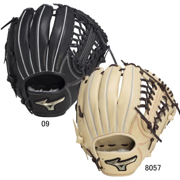 MIZUNO ジュニア軟式用グローバルエリートHselection SIGNA オールラウンド用：サイズLL手にはめた瞬間に「扱いやすい」「軽い」と感じる王道グラブをジュニア用に！！■カ　ラ　ー：0980：ブラック×ブロンド8057：ブロン...