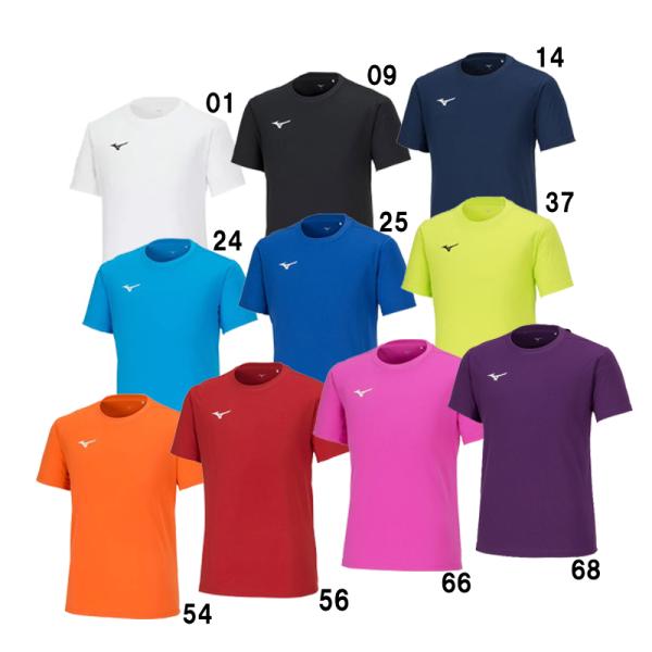 MIZUNO Tシャツ (ユニセックス)カラーバリエーション、サイズレンジが豊富なユーティリティウエアです。■素材：ポリエステル100％■サイズ：XS、S、M、L、XL、2XL■カラー:01：ホワイト09：ブラック14：ドレスネイビー24：...