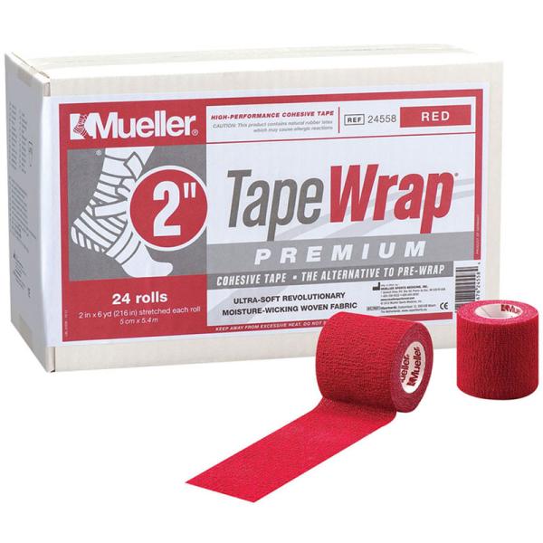 【ロット販売：入り数24】 MUELLER(ミューラー) テ-プラッププレミアム50mm レッド ボディーケア テーピング (24558b) MUELLER（ミューラー） 【ロット販売：入り数24】 テ-プラップ