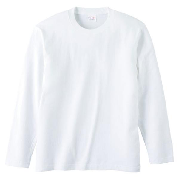 ユナイテッドアスレ UnitedAthle 5.6オンス ロングスリーブTシャツ ホワイト カジュアル長袖Tシャツ (501001W-1)