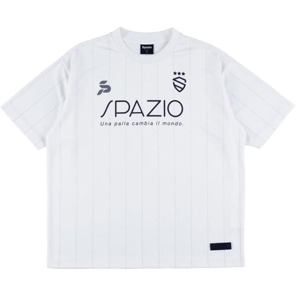 スパッツィオ Spazio  ストライプオーバーサイズプラTシャツ フットサル ゲームシャツ・パンツ プラクティスシャツ （ge1145-01）