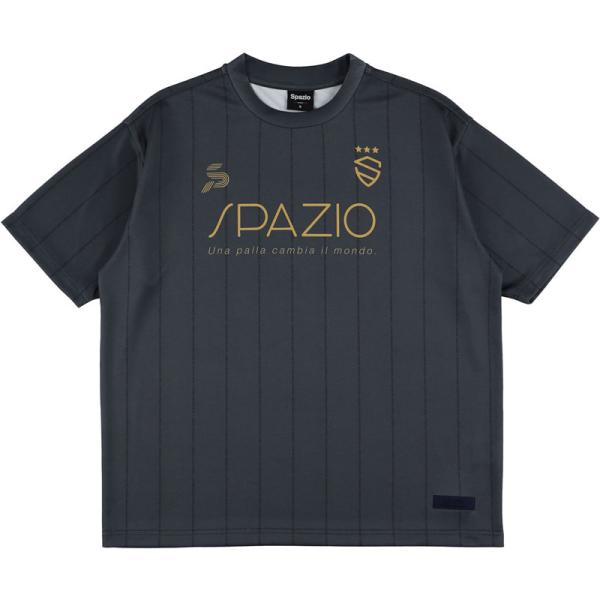 スパッツィオ Spazio  Jr.ストライプオーバーサイズプラTシャツ フットサル ゲームシャツ・パンツ プラクティスシャツＪｒ （ge1152-21）
