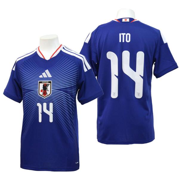 adidas 日本代表 サッカーシャツ 背番号14 伊東純也 アディダス サッカー日本代表 2024 ホーム レプリカ ユニフォーム No