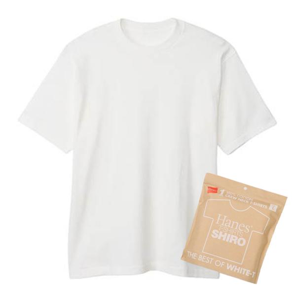 PACK-T (パックT)のパイオニア、 HANES(R)(ヘインズ)が提案する、HANES(R) T-SHIRTS SHIRO(ヘインズ Tシャツ シロ) クルーネックTシャツです。生地は 3P-T(3枚入りパック Tシャツ)赤ラベルで使...