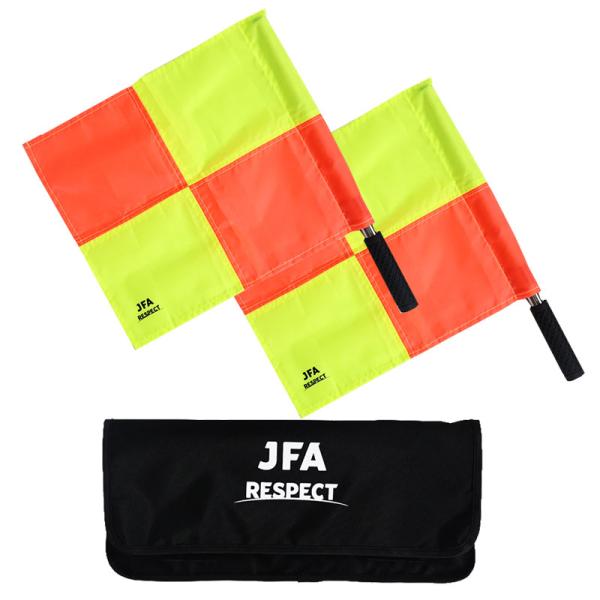 JFA  RESPECT 副審フラッグ2本セット(収納式) JFAオリジナルの審判グッズが登場■素材旗部分/ポリエステル持ち手/ステンレス+TPE ケース/ポリエステル■サイズ旗部分/W400×H340mm持ち手(連結時)/H465mmケー...
