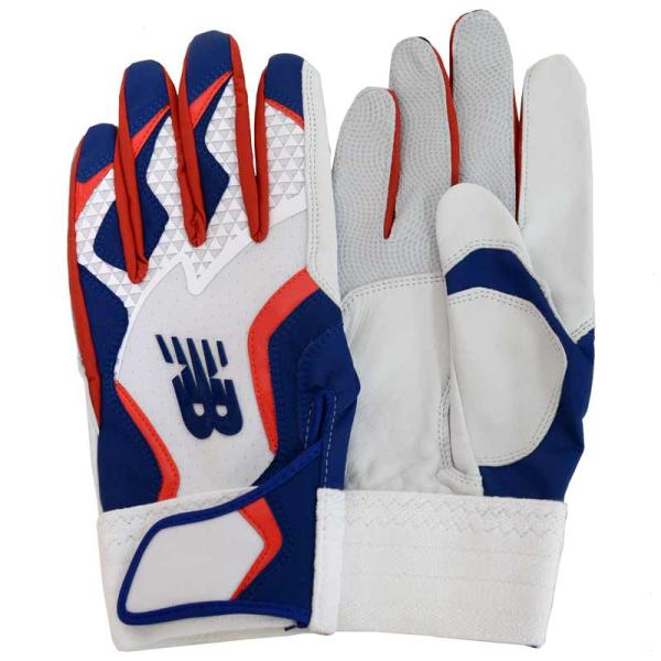 New Balance バッティンググローブ 両手用    大谷翔平 シグネチャーコレクション ■優れたフィット感指部分に配置したシリコンパーツはぴったりとしたフィット感を提供します。■抜群の耐久性パワーのかかる指部分には異素材レザーを採用...