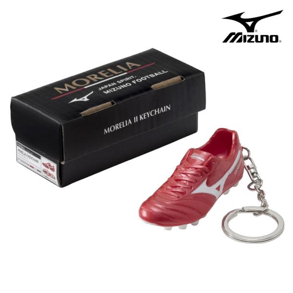 MIZUNO モレリア 2 キーチェーンミズノ キーホルダーモレリアを愛するすべての人達に時代とともに進化を続ける「モレリアII」のキーリングシューズボックス型ケース入り■カラー：60(パッションレッド×ホワイト)■素材：本体/熱可塑性ラバ...