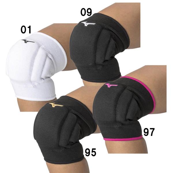 MIZUNO 膝サポーター(パッド有／1個入り) (バレーボール) ウィメンズ柔らかいパッドで屈曲性に優れています。5分割パッドでサイドまで衝撃吸収するタイプです。（旧品番：V2MY8024）■素材本体：ポリエステル、ゴム、レーヨンパッド：...