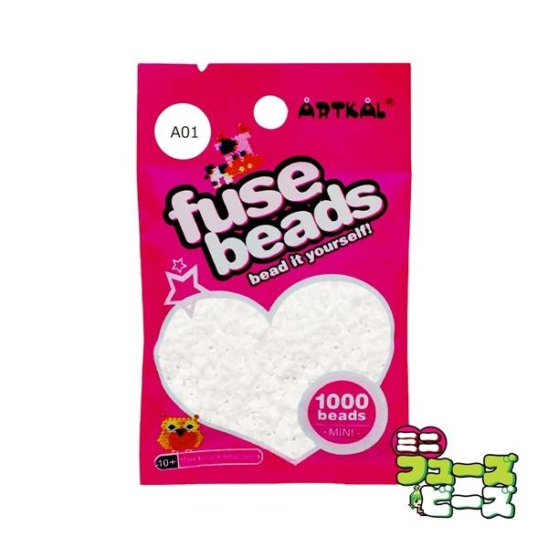 ■ 商品説明 ■ 種類：フューズビーズ ミニ（2.6mm）サイズ：直径 2.6mmカラー：ホワイト数量：約 1,000粒RGB数値：R:255 G:255 B:255アイロンがけによる形状の保持に優れながらも、柔軟性のあるソフトタイプのアイ...
