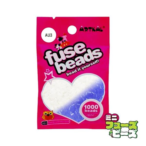 ■ 商品説明 ■ 種類：フューズビーズ ミニ（2.6mm）サイズ：直径 2.6mmカラー：ＵＶブルー数量：約 1,000粒通常は半透明のクリアカラーですが、太陽の光などの紫外線に反応すると色があらわれます。アイロンがけによる形状の保持に優れ...