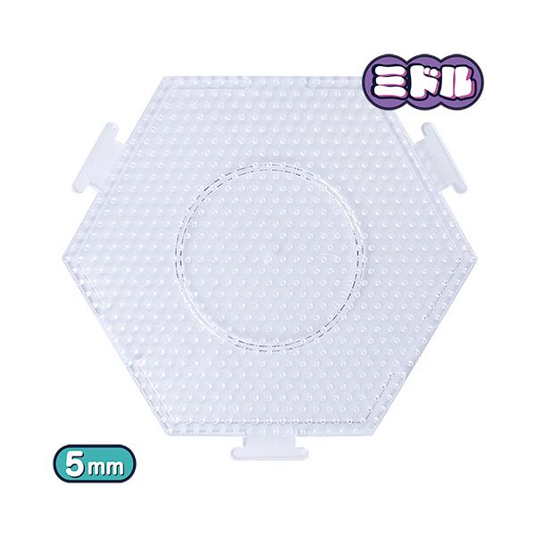■ 商品説明 ■ 種類：ミドル（5mm）アイロンビーズ用ペグボード サイズ：約 14.5 × 14.5cmカラー：半透明形状：ラージ ヘキサゴン数量：1枚ボードに連結タブがあるので、同じペグボードを連結することが出来ます。ペグの配列が非対照...