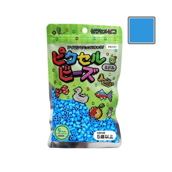 ■ 商品説明 ■ 種類：ピクセルビーズ （5mm） サイズ：直径 5mmカラー：エレクトリックブルー数量：約 1,000粒RGB数値：R:49 G:150 B:221一般的な5mmサイズのビーズと互換性のあるハードタイプのビーズです。形状の...